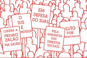 Trabalhadoras(es) e usuárias(os) do serv. de saúde saem as ruas em defesa do SUS e da democracia no dia 17/05