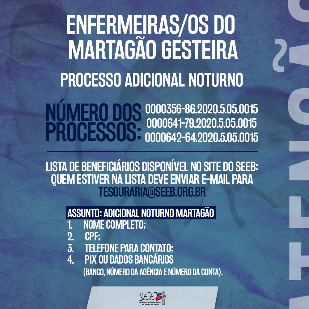 Processo Adicional Noturno (Hospital Martagão Gesteira)