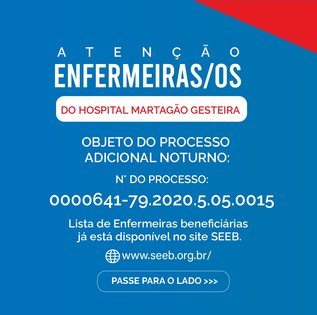 PROCESSO ADICIONAL NOTURNO HOSPITAL MARTAGÃO GESTEIRA